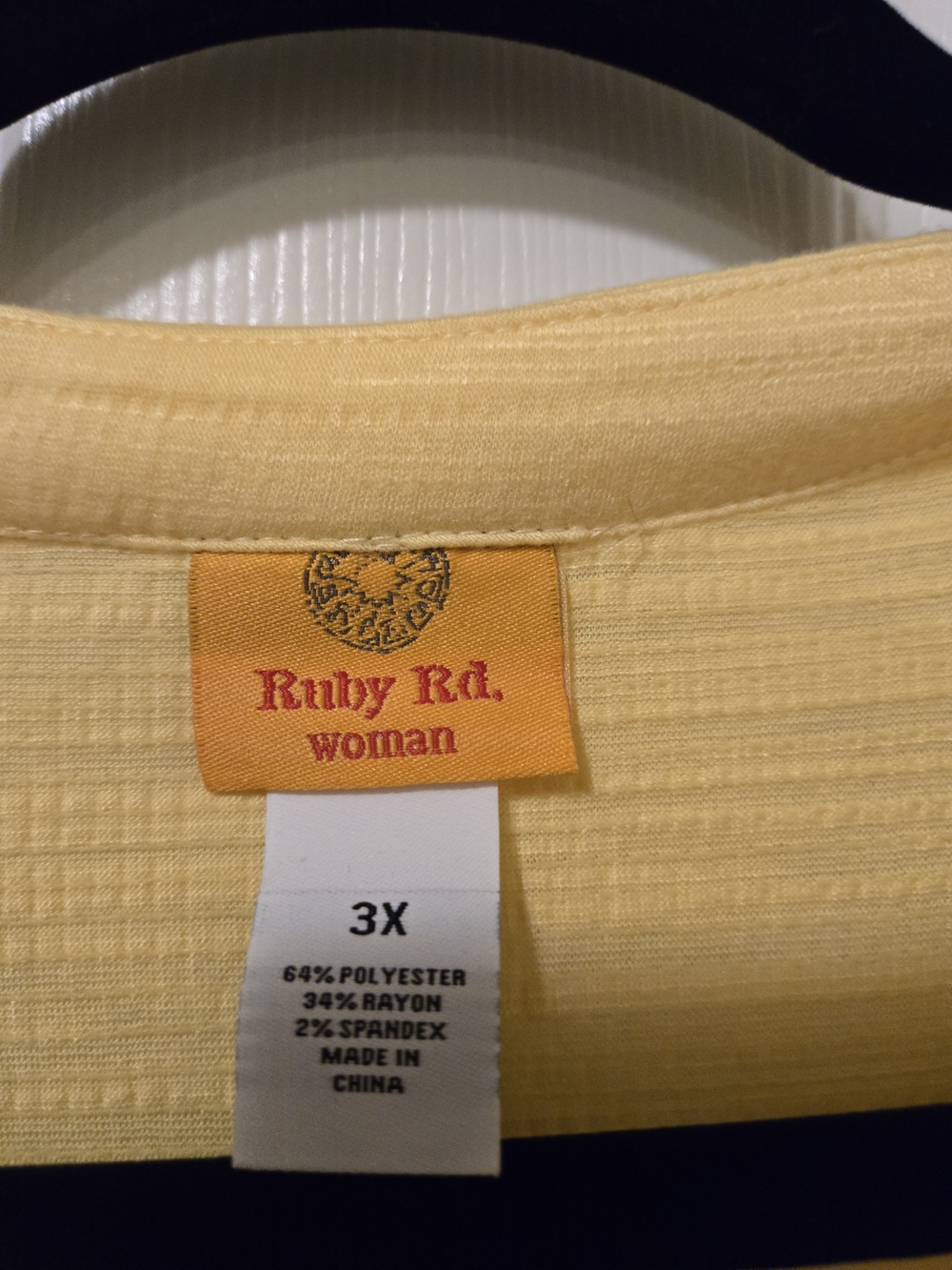 Ruby Rd. Yellow Embroidered V-Neck Tunic - Picture 5 of 8